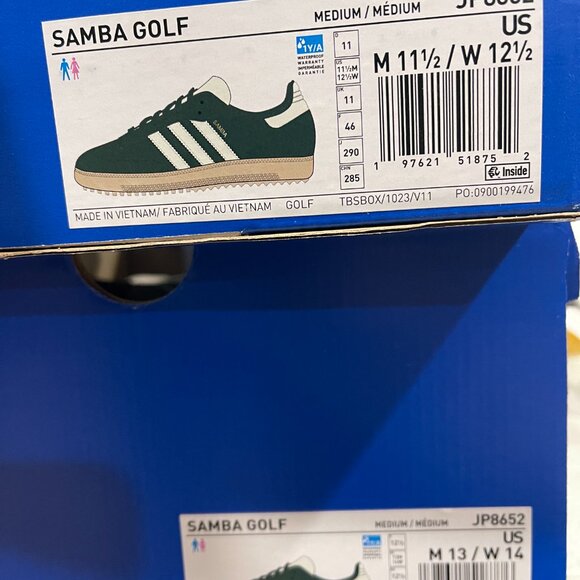 Adidas Samba Golf Shoes Spikeless Collegiate Green Gum Mens JP8652 - Picture 12 of 12